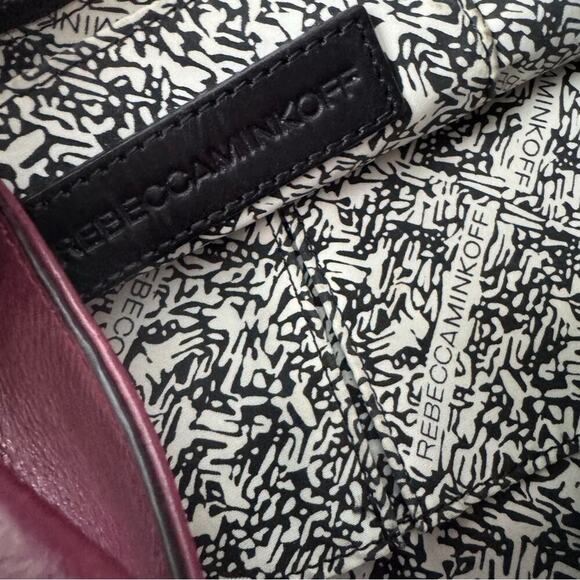 Rebecca Minkoff Moto leather hobo merlot colored - Picture 8 of 11